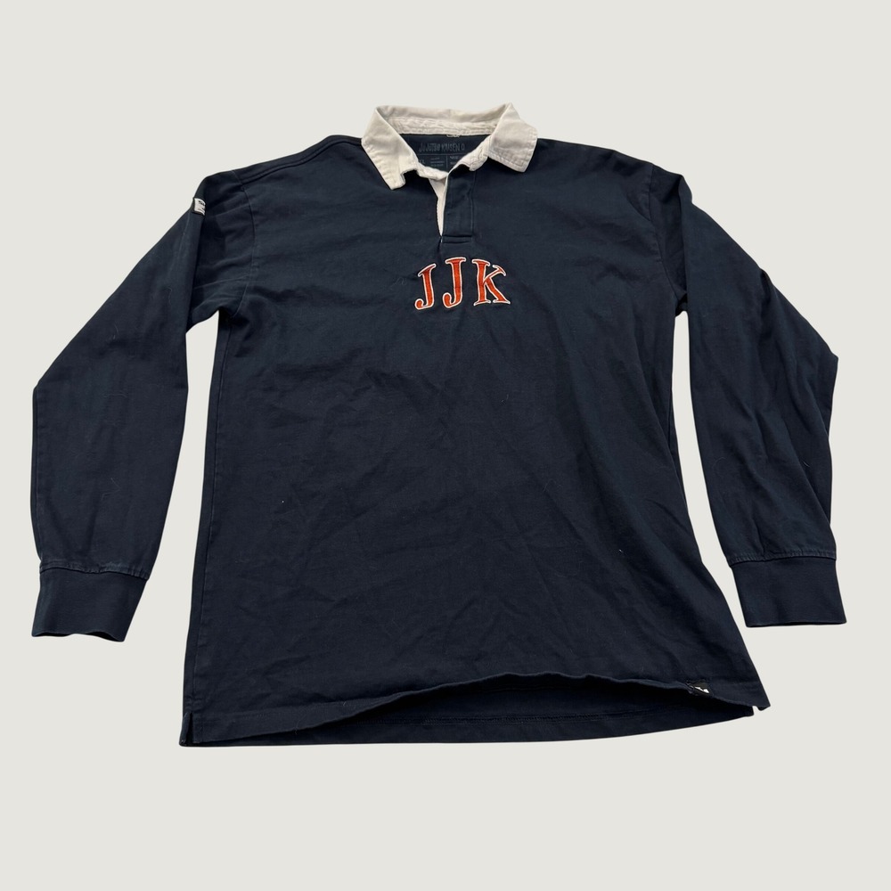 Jujutsu Kaisen 0 Rugby Polo Shirt XL Navy Tokyo Jujutsu High Long Sleeve Cotton